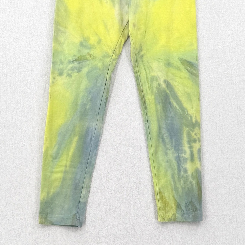 HARD TAIL Tie Dye Cropped Leggings Womens Small Fold Over Waist Yoga Pants Y2K - Picture 8 of 12